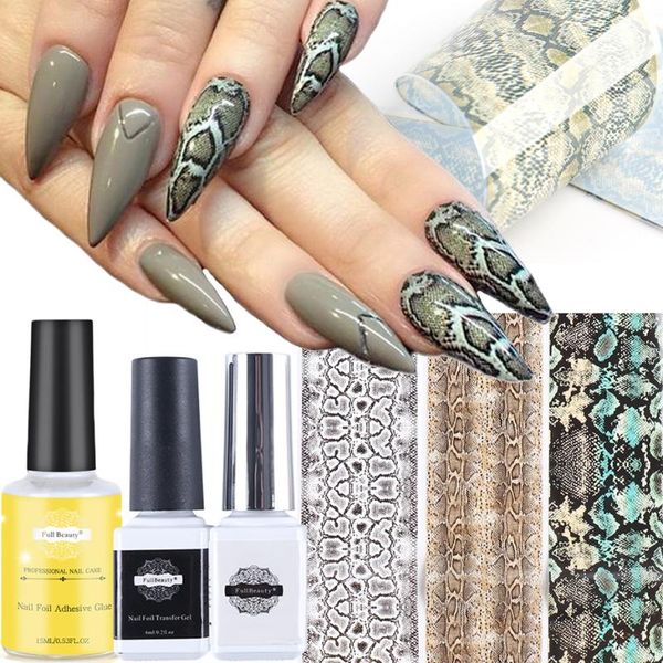 nail art kits 1 set snake skin foil gel transfer glue leopard print animal slider adhesive polish manicure kit sa1629-1
nail art kits 1 set snake skin foil gel transfer glue leopard print animal slider adhesive polish manicure kit sa1629-1