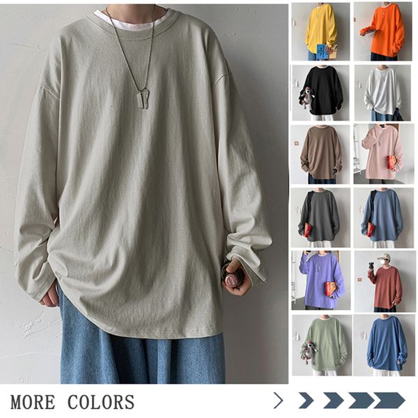 2021 new solid color men t shirts white long sleeve korean hip hop oversized man casual tee men's streetwear sweatshirt r8vt, White;black
2021 new solid color men t shirts white long sleeve korean hip hop oversized man casual tee men's streetwear sweatshirt r8vt, White;black