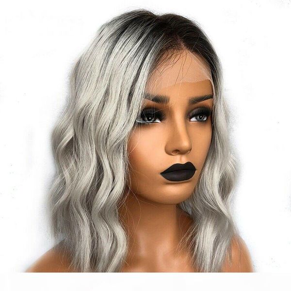 13x6 1b grey short bob lace wig brazilian remy hair lace front human hair wigs ombre gray color lace wig with baby hair, Black;brown
13x6 1b grey short bob lace wig brazilian remy hair lace front human hair wigs ombre gray color lace wig with baby hair, Black;brown