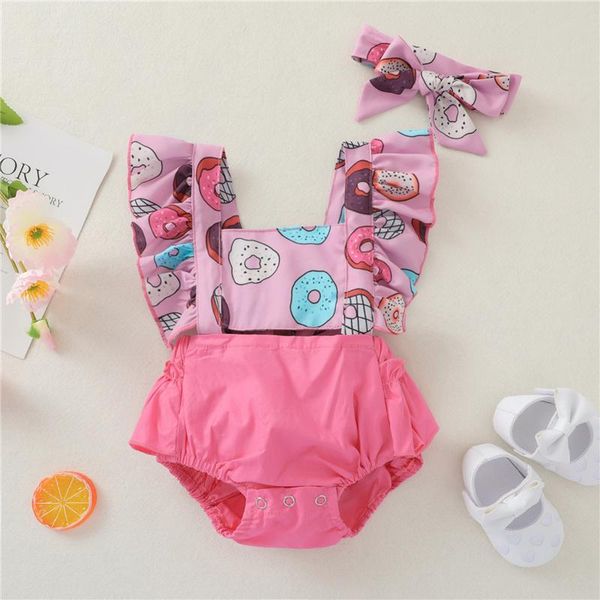 clothing sets 2pcs baby girls casual summer clothes sets,0-2year born girl sweet cute doughnut print ruffle sleeve romper with headband set, White
clothing sets 2pcs baby girls casual summer clothes sets,0-2year born girl sweet cute doughnut print ruffle sleeve romper with headband set, White