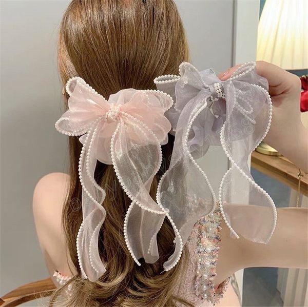 2022 spring fashion pearl bow hair scrunchie organza hair rope for women long ribbon ponytail headwear hair accessories, Slivery;white
2022 spring fashion pearl bow hair scrunchie organza hair rope for women long ribbon ponytail headwear hair accessories, Slivery;white
