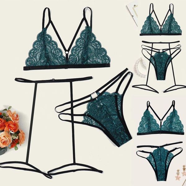bras sets exotic women wireless bra underwear g-string with garter set green lingerie two piece, Red;black
bras sets exotic women wireless bra underwear g-string with garter set green lingerie two piece, Red;black
