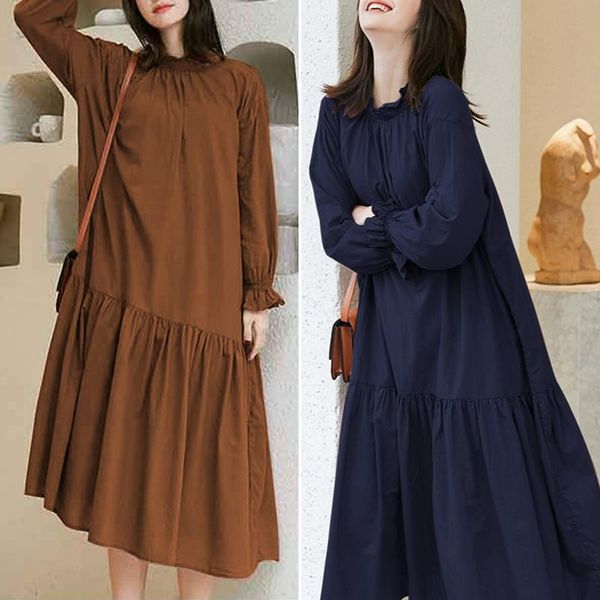 casual dresses women's mid-calf 2022 ladies retro vestidos spring autumn solid robe femme long sleeve sundress oversized, Black;gray
casual dresses women's mid-calf 2022 ladies retro vestidos spring autumn solid robe femme long sleeve sundress oversized, Black;gray