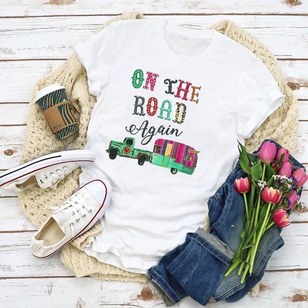 women graphic road trip leopard vintage printed summer shirt lady clothes t-shirt womens clothing tee female t shirt, White 
women graphic road trip leopard vintage printed summer shirt lady clothes t-shirt womens clothing tee female t shirt, White