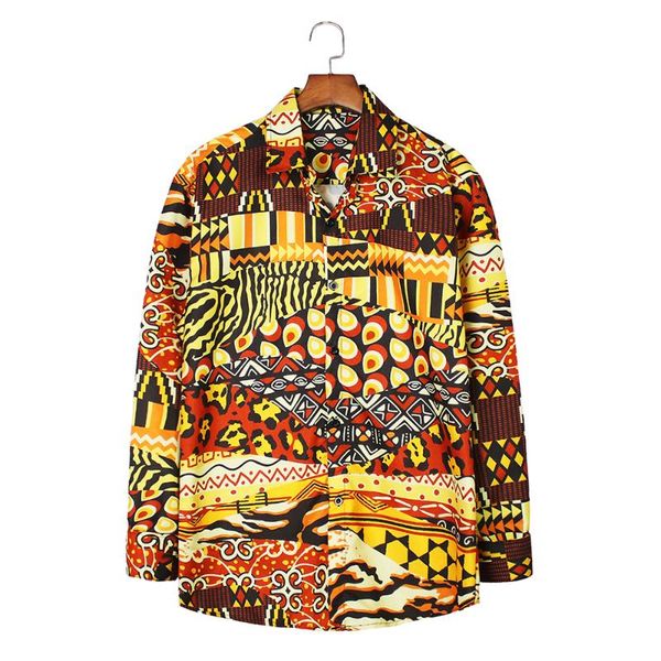 fashion casual shirts men women geometric leopard patchwork printed long sleeve shirt loose chemise korean clothes us size s-3xl, White;black
fashion casual shirts men women geometric leopard patchwork printed long sleeve shirt loose chemise korean clothes us size s-3xl, White;black