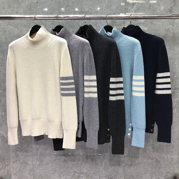 men's sweaters fashion brand sweaters, tight turtleneck striped wool clothes thick casual coats in autumn winter of 2021, White;black
men's sweaters fashion brand sweaters, tight turtleneck striped wool clothes thick casual coats in autumn winter of 2021, White;black
