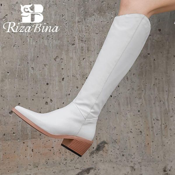 boots rizabina genuine leather woman knee pointed toe thick heel winter shoes long boot lady footwear size 34-42, Black
boots rizabina genuine leather woman knee pointed toe thick heel winter shoes long boot lady footwear size 34-42, Black