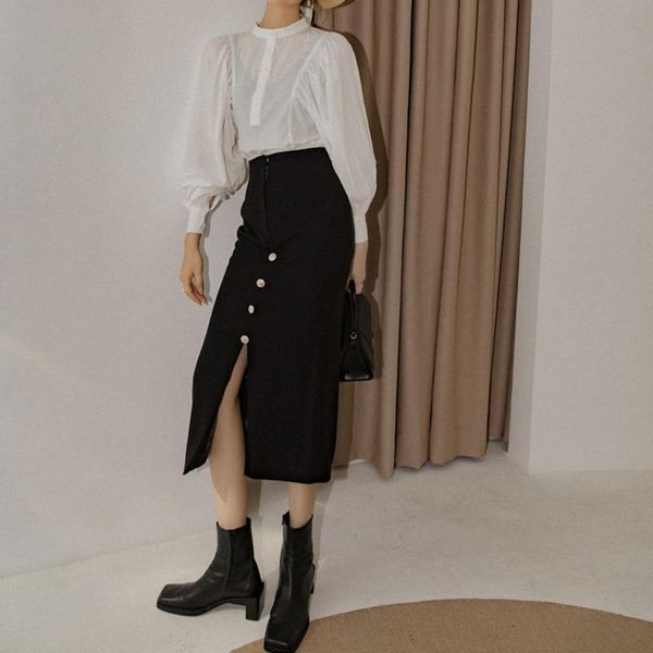 skirts deat 2021 spring black long womens wrap high waist split ladies button skirt clothing women sj753
skirts deat 2021 spring black long womens wrap high waist split ladies button skirt clothing women sj753
