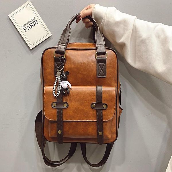 backpack style women anti theft backpacks students brown school bags for teenage girls waterproof vintage lapleather big travel
backpack style women anti theft backpacks students brown school bags for teenage girls waterproof vintage lapleather big travel