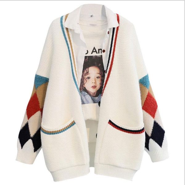 women's sweaters knitted sweater contrast color cardigan woman autumn young vrouw truien dames long kobieta swetry, White;black
women's sweaters knitted sweater contrast color cardigan woman autumn young vrouw truien dames long kobieta swetry, White;black