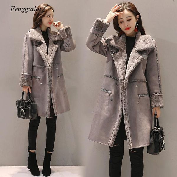 women's wool & blends winter thick coat lamb hair fashion sweater women mid-length cotton warm, Black
women's wool & blends winter thick coat lamb hair fashion sweater women mid-length cotton warm, Black