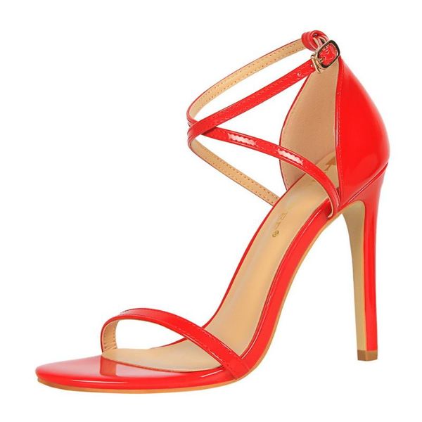 sandals fashion banquet open toe patent leather ankle strap cross belt for women 2021, Black
sandals fashion banquet open toe patent leather ankle strap cross belt for women 2021, Black