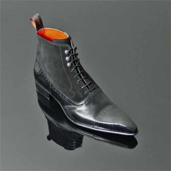 dress shoes menshoes moda casual banquete de negócios all-match cor sólida pu costura camurça do falso feito botas brogue apontado velho 7kg, Black
dress shoes menshoes moda casual banquete de negócios all-match cor sólida pu costura camurça do falso feito botas brogue apontado velho 7kg, Black