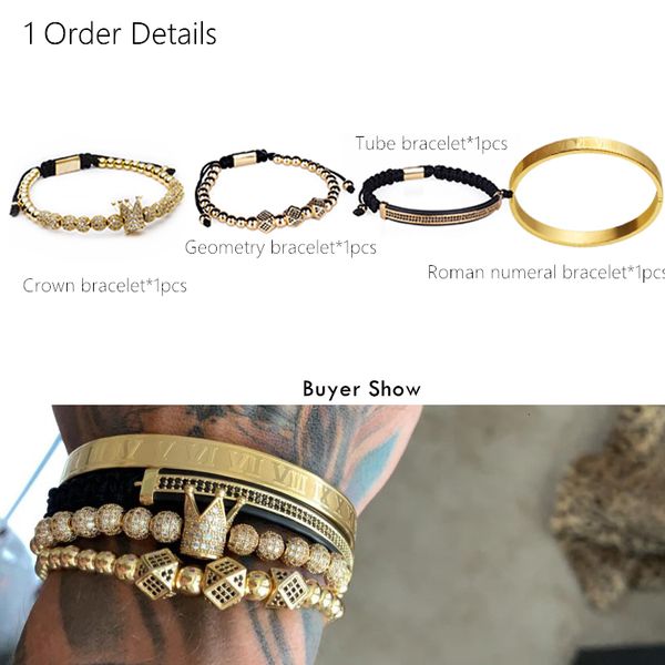 luxury couples bracelet roman royal charm men women pave cz zircon crown handmade braiding set bracelet valentines lovers giftbracelets, Golden;silver
luxury couples bracelet roman royal charm men women pave cz zircon crown handmade braiding set bracelet valentines lovers giftbracelets, Golden;silver