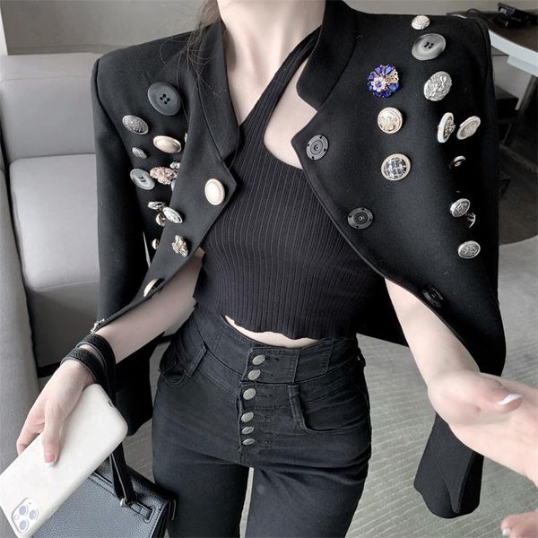 women's jackets black coat autumn and winter button suit embroidery streetwear v-neck designer jean jacket, Black;brown
women's jackets black coat autumn and winter button suit embroidery streetwear v-neck designer jean jacket, Black;brown