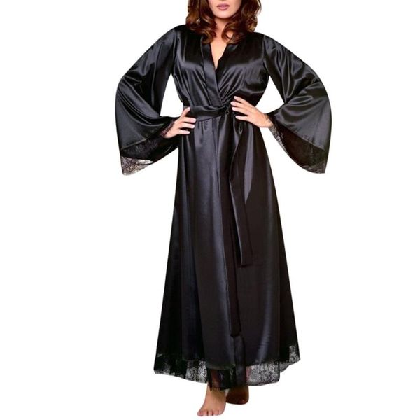 women's sleepwear long silk kimono dressing gown bath robe babydoll lingerie nightdress women robes 2021, Black;red
women's sleepwear long silk kimono dressing gown bath robe babydoll lingerie nightdress women robes 2021, Black;red