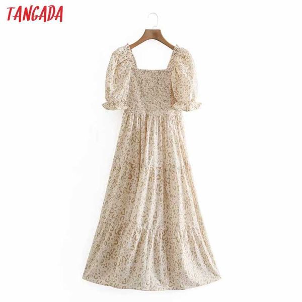 tangada summer women leopard print long dress puff short sleeve square collar ladies pleated sundress xn283 210609, Black;gray
tangada summer women leopard print long dress puff short sleeve square collar ladies pleated sundress xn283 210609, Black;gray