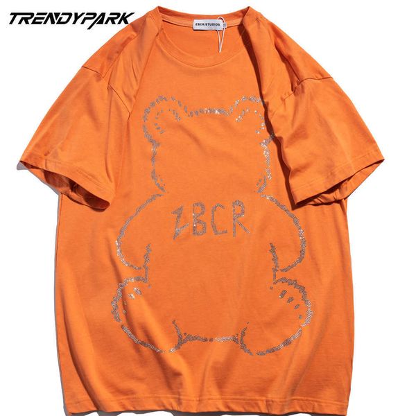 men hip hop t-shirt diamond bear print t shirt streetwear harajuku cotton casual summer short sleeve tshirt tee 210601, White;black
men hip hop t-shirt diamond bear print t shirt streetwear harajuku cotton casual summer short sleeve tshirt tee 210601, White;black