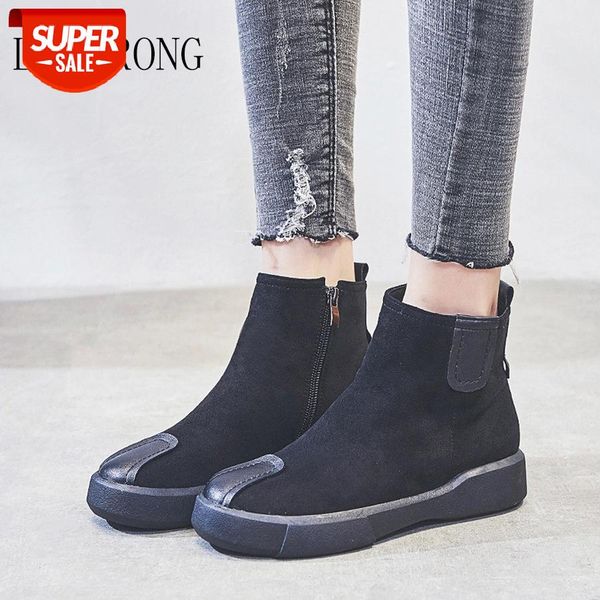 autumn winter boots classic zipper women boots vintage suede warm plus velvet female ankle fashion flat women's shoes #j17q, Black
autumn winter boots classic zipper women boots vintage suede warm plus velvet female ankle fashion flat women's shoes #j17q, Black