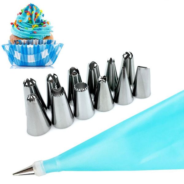 baking & pastry tools super affordable 14pcs/set 12 stainless steel icing piping nozzles + 1 eva cream bag adapters cake decorating tip set
baking & pastry tools super affordable 14pcs/set 12 stainless steel icing piping nozzles + 1 eva cream bag adapters cake decorating tip set