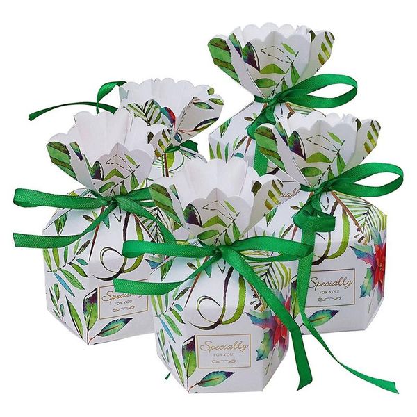 50 pcs leaf pattern vase-shaped candy boxes wedding birthday party favor with green ribbon decoration (green leaves
50 pcs leaf pattern vase-shaped candy boxes wedding birthday party favor with green ribbon decoration (green leaves