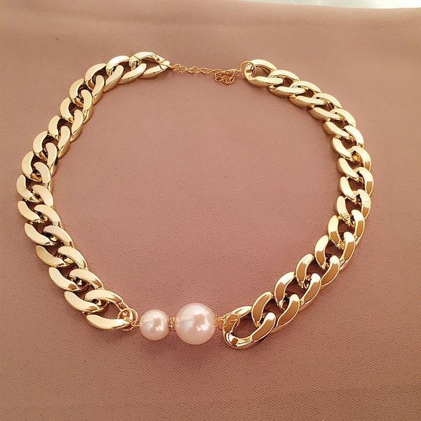 chains vintage smooth cuban necklaces women gothic round pearl pendant necklace girl chokers fashion accessories jewellery, Silver
chains vintage smooth cuban necklaces women gothic round pearl pendant necklace girl chokers fashion accessories jewellery, Silver