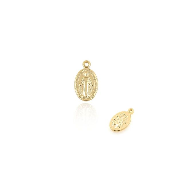 Charms 10PCS Oval Virgin Gold Coin Necklace Cross Pendant Religious Charm DIY Jewelry Making Accessories 13.9x7.9x1.5mm, Bronze;silver 
Charms 10PCS Oval Virgin Gold Coin Necklace Cross Pendant Religious Charm DIY Jewelry Making Accessories 13.9x7.9x1.5mm, Bronze;silver