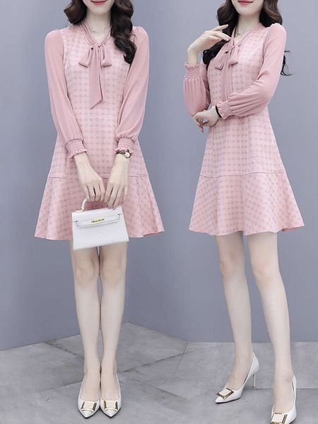 pink chiffon women's autumn dress 2021 new fashion waist reducing age showing thin temperament foreign style long sleeve skirt, Black;gray
pink chiffon women's autumn dress 2021 new fashion waist reducing age showing thin temperament foreign style long sleeve skirt, Black;gray