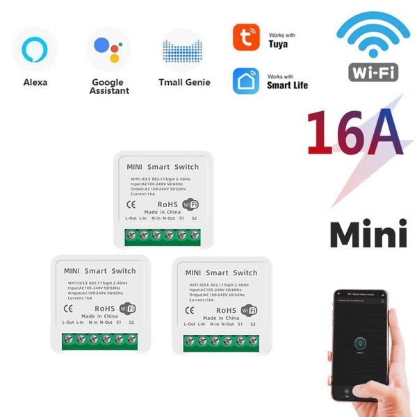 smart home control 16a mini wifi diy switch supports 2 way automation module works with alexa google life app
smart home control 16a mini wifi diy switch supports 2 way automation module works with alexa google life app
