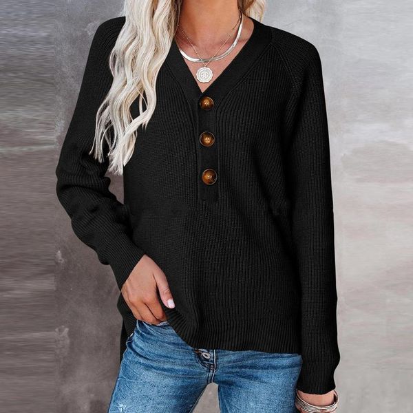 women's sweaters women pullovers solid loose v neck button sweater knitted korean style pullover autumn winter casual long sleeves fema, White;black
women's sweaters women pullovers solid loose v neck button sweater knitted korean style pullover autumn winter casual long sleeves fema, White;black