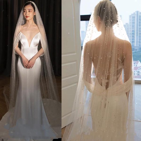 bridal veils arrival wedding accessories 3 meter long with comb pearl and rhinestone casamento chapel veil voile mariage, Black
bridal veils arrival wedding accessories 3 meter long with comb pearl and rhinestone casamento chapel veil voile mariage, Black