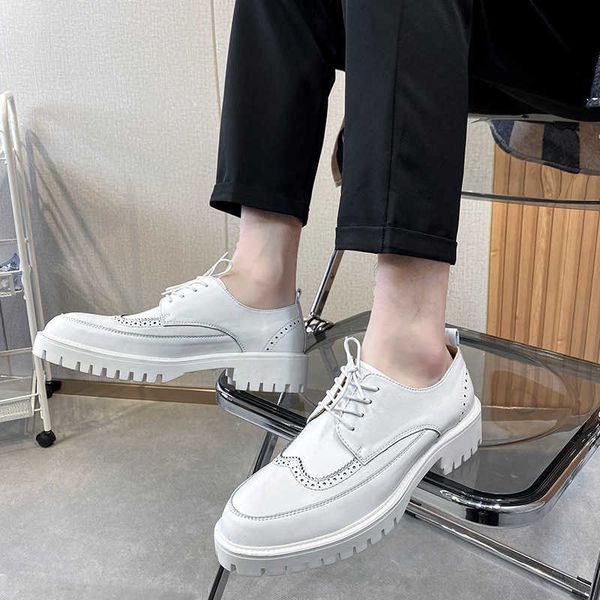 casual leather sho men's white soft korean summer breathable british block carved busins fashion px92-t 
casual leather sho men's white soft korean summer breathable british block carved busins fashion px92-t