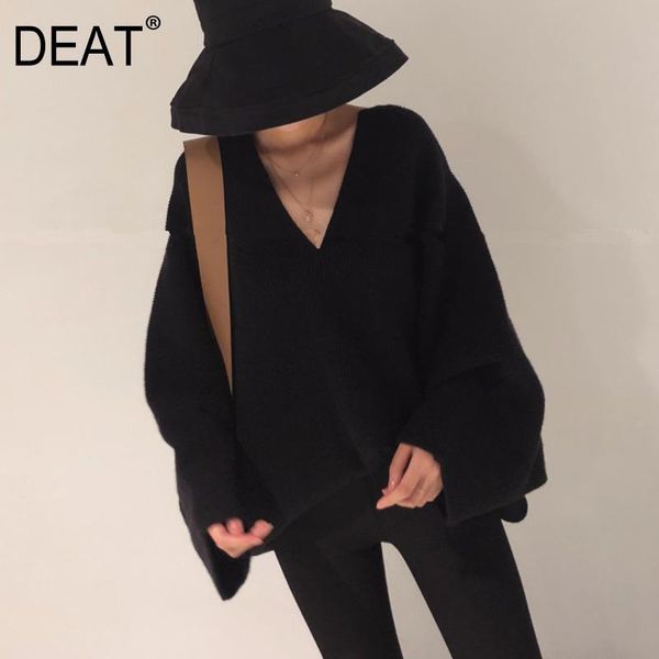 women's vests deat temperament leisure v neck women loose wool knitting black sleeveless pullover 2021 autumn winter female clothes td4, Black;white
women's vests deat temperament leisure v neck women loose wool knitting black sleeveless pullover 2021 autumn winter female clothes td4, Black;white