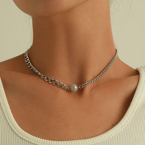 chokers vintage asymmetrical thick chain pearl choker necklace women simple temperament geometric clavicle colar jewelry gift, Golden;silver
chokers vintage asymmetrical thick chain pearl choker necklace women simple temperament geometric clavicle colar jewelry gift, Golden;silver