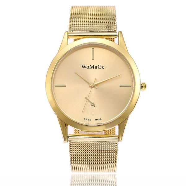wristwatches 2021 women gold watches womage brand quartz mesh band bling watch bracelet set, Slivery;brown
wristwatches 2021 women gold watches womage brand quartz mesh band bling watch bracelet set, Slivery;brown