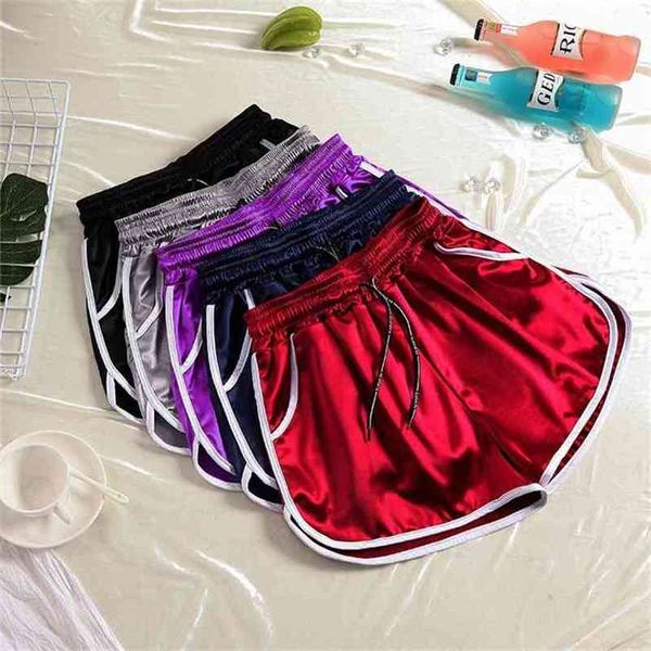 women plus size high waist slim satin shorts sporting , elastic female home casual short summer fitness 5xl 210621, White;black
women plus size high waist slim satin shorts sporting , elastic female home casual short summer fitness 5xl 210621, White;black