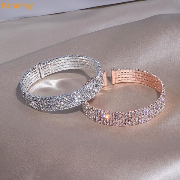 trendy elegant opening &bracelet for women charm gold color crystal adjustable bangles romantic wedding jewelry, Black
trendy elegant opening &bracelet for women charm gold color crystal adjustable bangles romantic wedding jewelry, Black