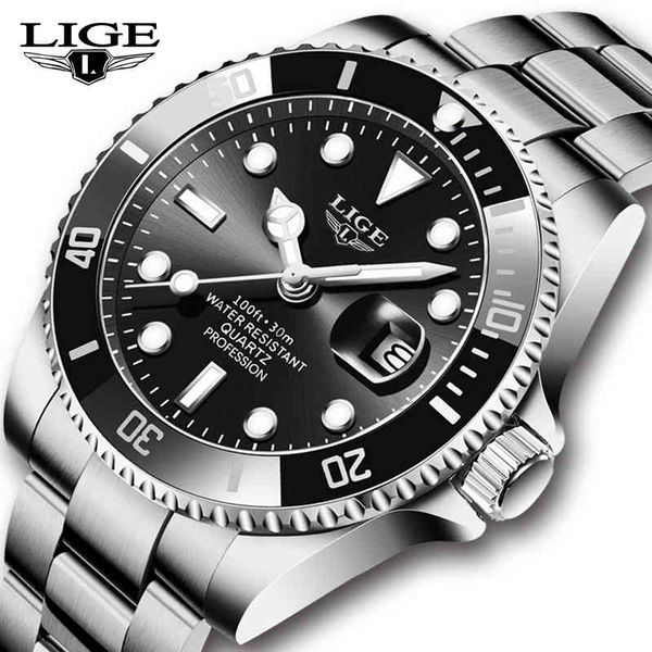 2021 lige brand luxury sport watches mens quartz wristwatch fashion watch men 30atm waterproof date clock relogio masculino, Silver
2021 lige brand luxury sport watches mens quartz wristwatch fashion watch men 30atm waterproof date clock relogio masculino, Silver
