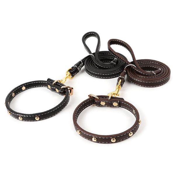 pu leather pet dog leash & collar set adjustable strong dog collar leading rope black / brown color
pu leather pet dog leash & collar set adjustable strong dog collar leading rope black / brown color