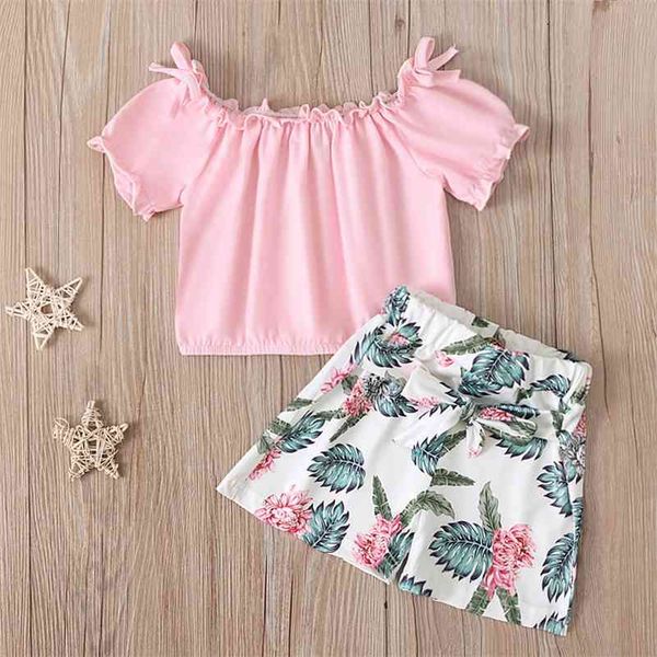 summer children sets short sleeve pink solid t-shirt print floral shorts girl boys clothes 18-6t 210629, White
summer children sets short sleeve pink solid t-shirt print floral shorts girl boys clothes 18-6t 210629, White