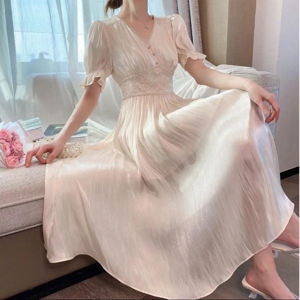 casual dresses fashion elegant korean sweet fairy dress women pearl beading beach party summer 2021 vintage robe longue femme sukienka, Black;gray
casual dresses fashion elegant korean sweet fairy dress women pearl beading beach party summer 2021 vintage robe longue femme sukienka, Black;gray