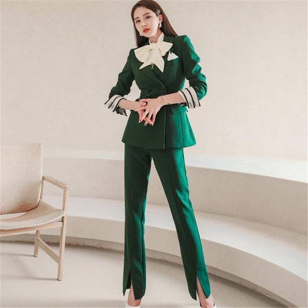 women's two piece pants 2021 korean style temperament slim double-breasted long sleeve suits coat and professional suit 2 set, White
women's two piece pants 2021 korean style temperament slim double-breasted long sleeve suits coat and professional suit 2 set, White