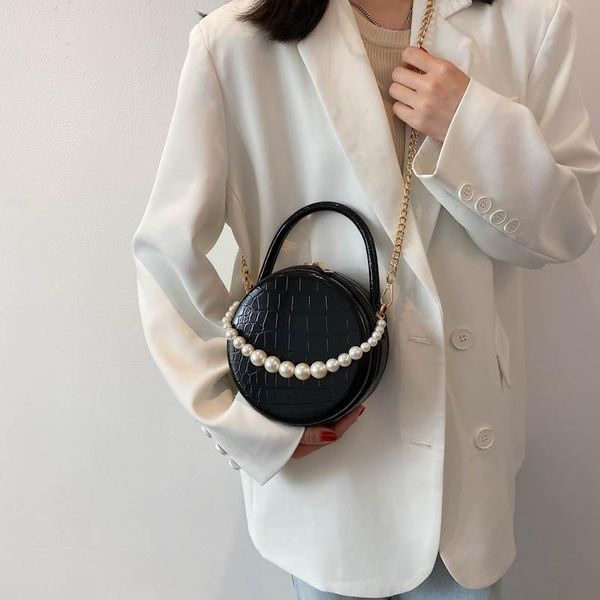 evening bags for women round shape handbag 2021 female designer bag with pearl chain shoulder small pu leather
evening bags for women round shape handbag 2021 female designer bag with pearl chain shoulder small pu leather