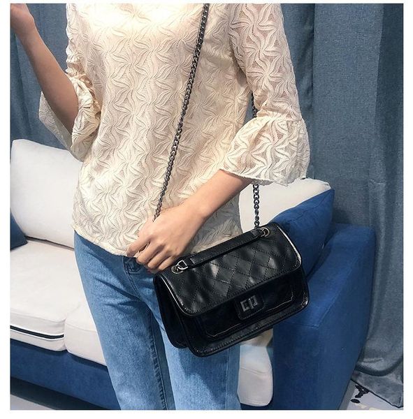 bag female 2021 new rhombus chain bag simple and versatile messenger fashion one-shoulder messenger tide