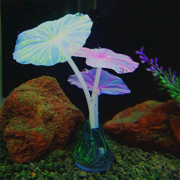 decorations 3 stems silicone glowing artificial lotus leaves mushroom plants underwater ornament fish tank aquarium decor accessories
decorations 3 stems silicone glowing artificial lotus leaves mushroom plants underwater ornament fish tank aquarium decor accessories