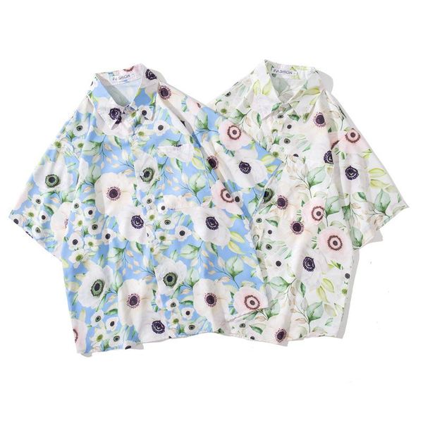 men's casual shirts hawaiian flower shirt short-sleeved summer loose tide ins clothes handsome japanese jacket mens clothing, White;black
men's casual shirts hawaiian flower shirt short-sleeved summer loose tide ins clothes handsome japanese jacket mens clothing, White;black