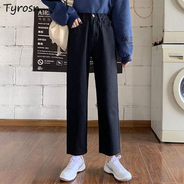 women's jeans women black all-match loose high waisted jean streetwear harajuku korean style zipper straight denim trousers teens bf, Blue
women's jeans women black all-match loose high waisted jean streetwear harajuku korean style zipper straight denim trousers teens bf, Blue