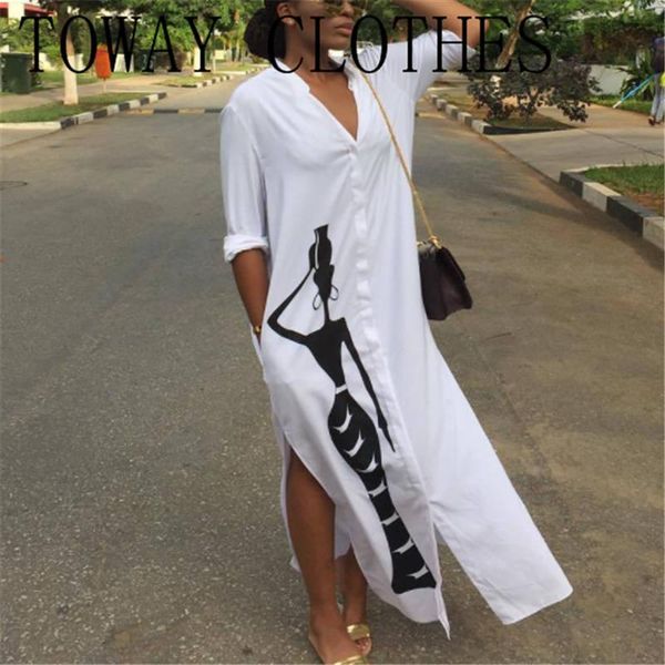 casual dresses turn-down collar graphic print high slit long sleeve shirt dress maxi summer for women 2021, Black;gray
casual dresses turn-down collar graphic print high slit long sleeve shirt dress maxi summer for women 2021, Black;gray