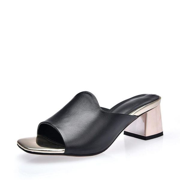 slippers ladies slipper genuine leather summer shoes woman sandals high heels casual party womens size 34-42, Black
slippers ladies slipper genuine leather summer shoes woman sandals high heels casual party womens size 34-42, Black