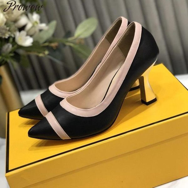 dress shoes prowow high heels pumps woman leather kobiet buty elegant chaussure femme luxury ladies pointed toe zapatos mujer, Black 
dress shoes prowow high heels pumps woman leather kobiet buty elegant chaussure femme luxury ladies pointed toe zapatos mujer, Black